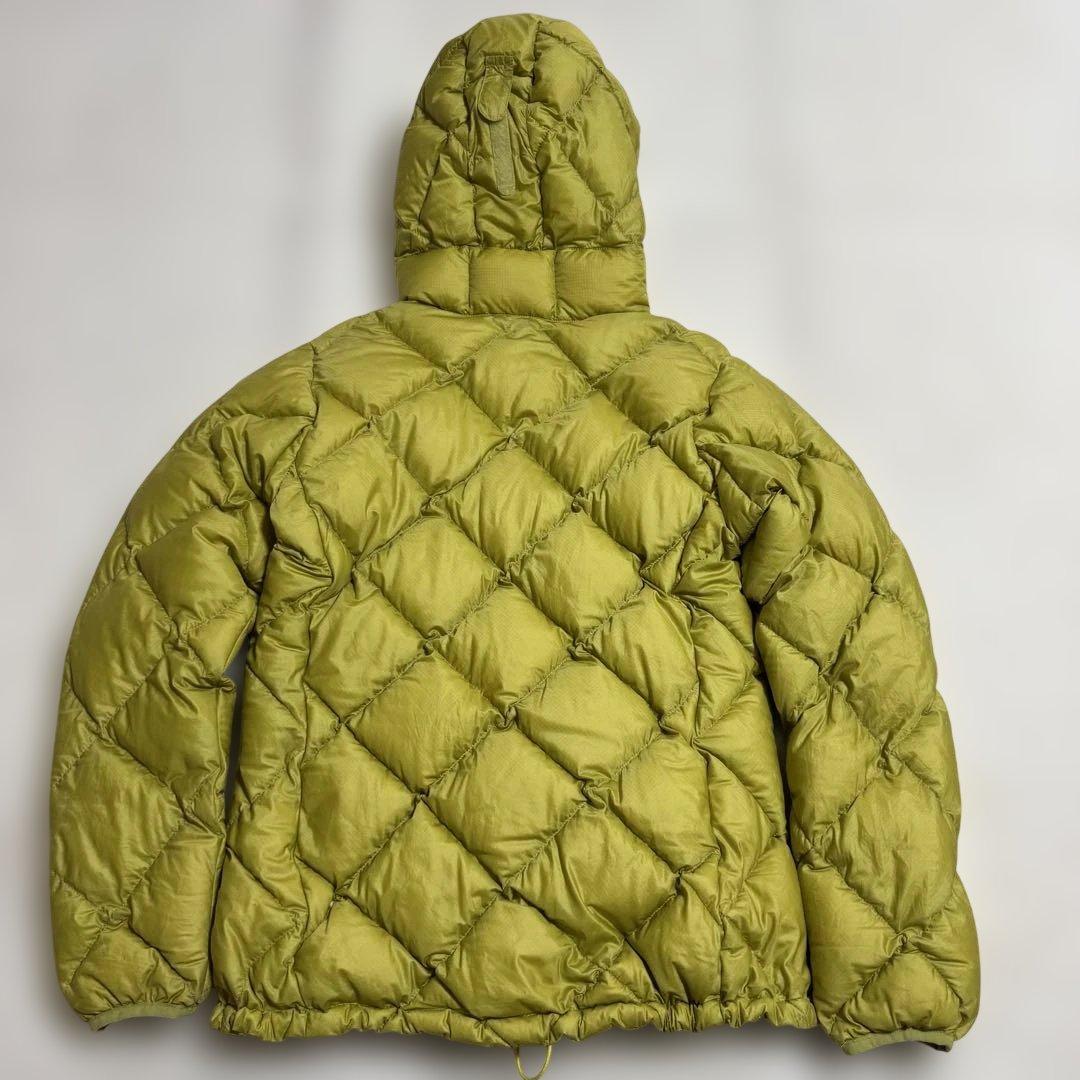 美品モンベル800FP ライトアルパインダウンパーカ Mイエローy2k短丈