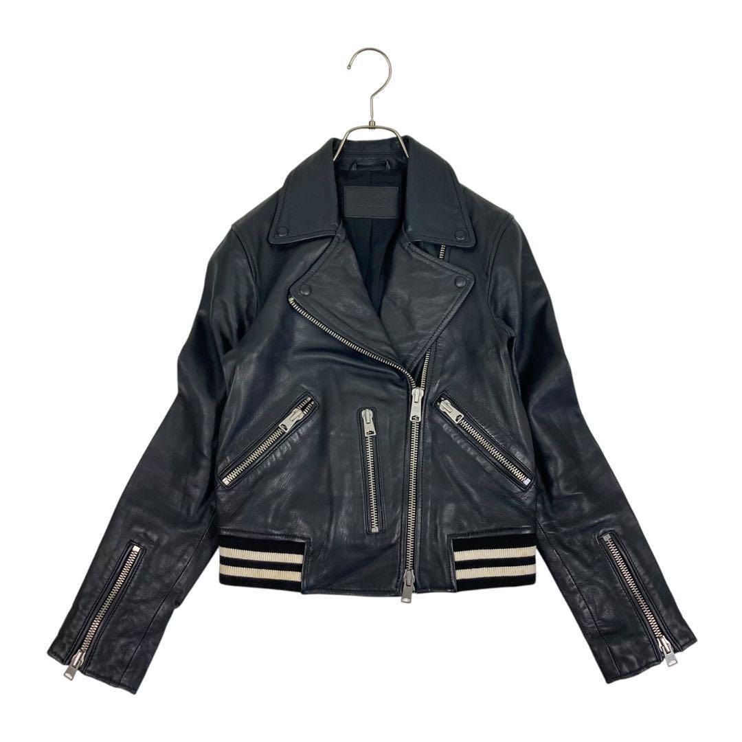 12T445☆ALLSAINTS 羊革 ダブル ライダース ジャケット アウター