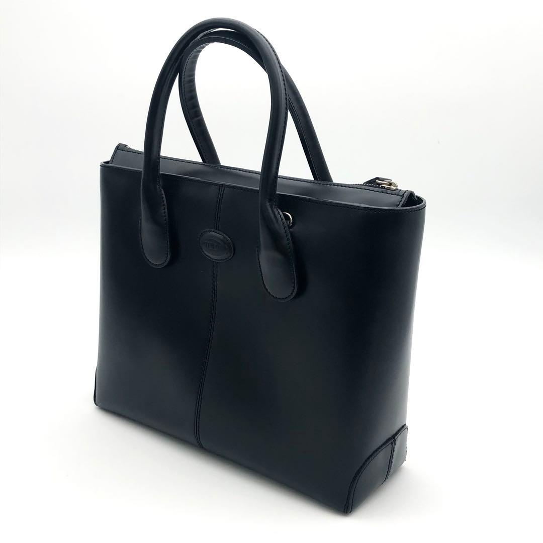 R トッズ　TOD'S ブラック レザートートバッグ バッグ　レディース