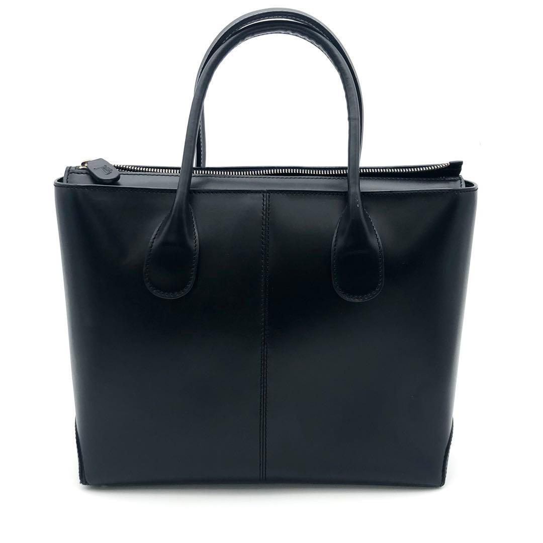 R トッズ　TOD'S ブラック レザートートバッグ バッグ　レディース