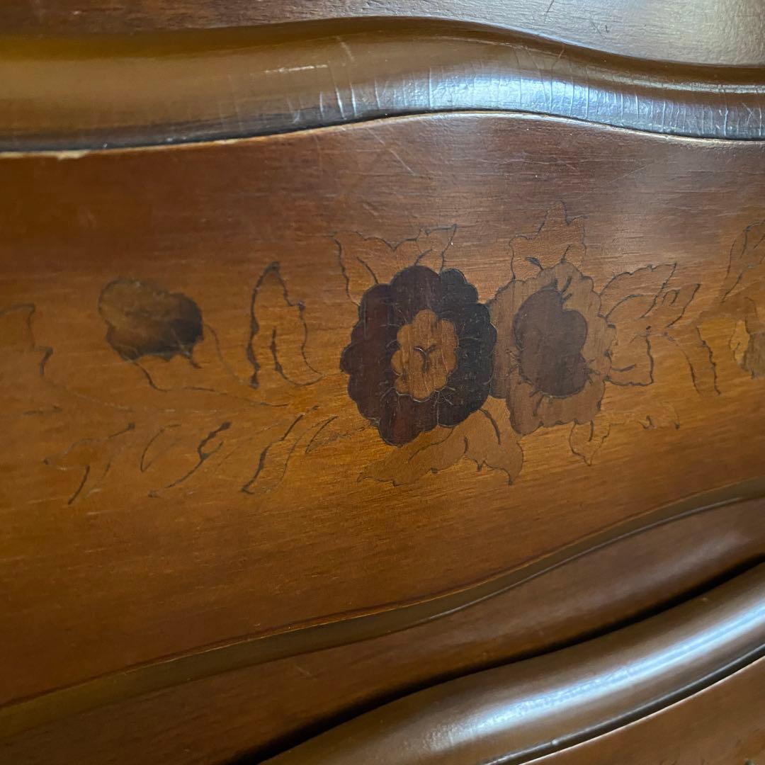 クラシック　猫脚　象嵌　ドロワーチェスト　サイドボード　電話台