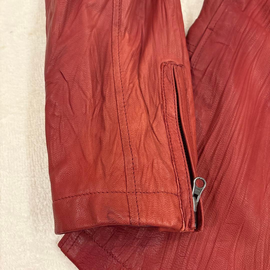 美品　AVIREX レザージャケット XL レッド