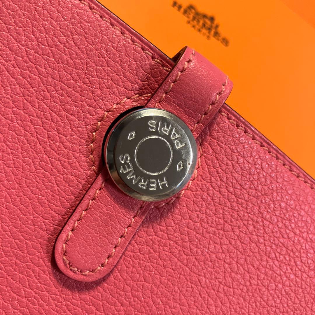 エルメス　ドゴンロング　長財布　ローズアザレア