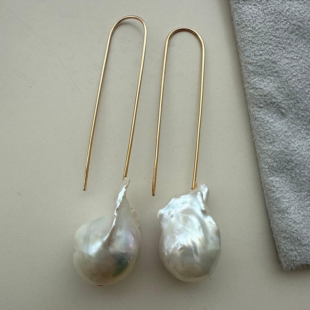 値下げ　MAAYA NINA バロックパールドロップピアス