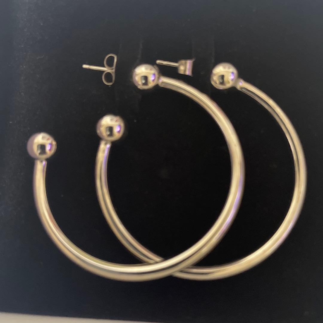 新品　JUSTINE CLENQUET フープピアス　シルバー