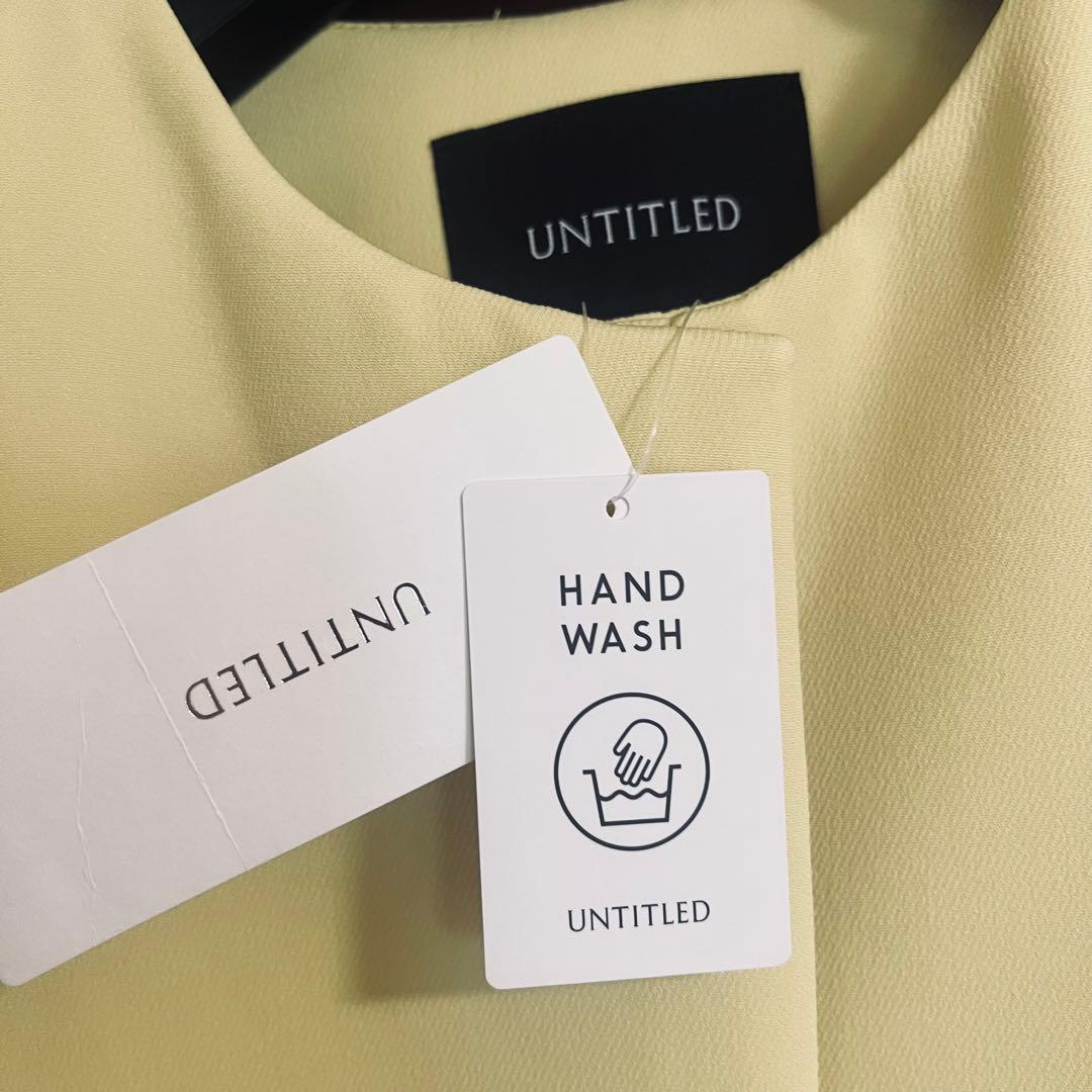 新品☆UNTITLEDドライエアクロスノーカラーコート/アナイ、セオリー、23区