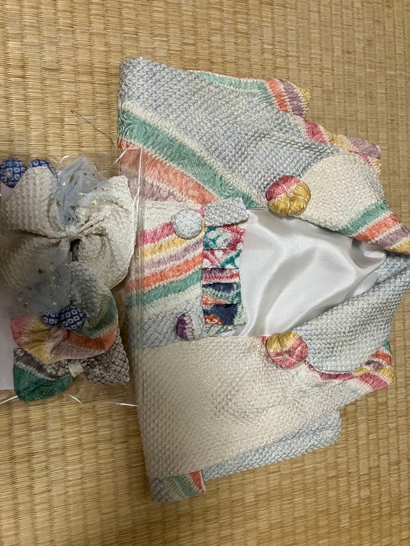 藤娘きぬたや　正絹　総絞り被布 髪飾り　A