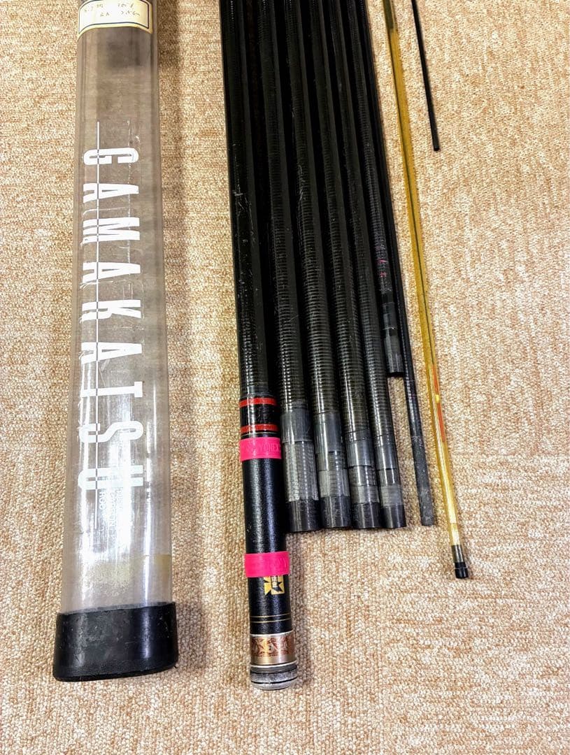 がま鮎　がまかつ　クラシック　 10m 硬調　 カーボンロッド