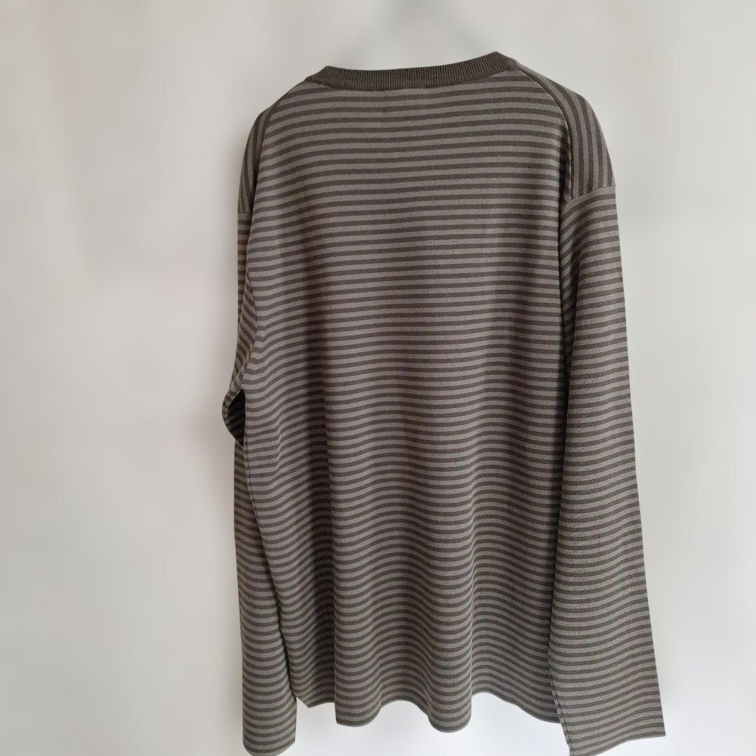 SUNSPEL BATONER トップス長袖　オリーブサイズ3(L)　ボーダー