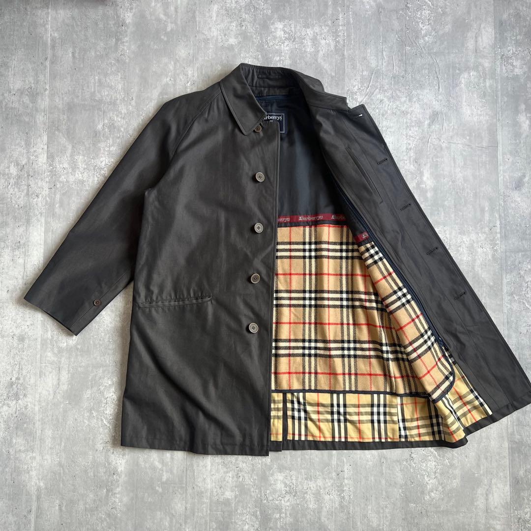 90s　バーバリーズ　トレンチコート　ライナー付　三陽商会タグ　日本製　美品　L