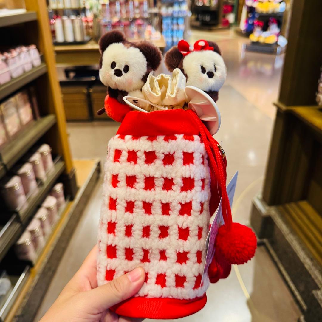 上海ディズニー　ミッキーandミニー　ステンレスボトル　カバー水筒セット
