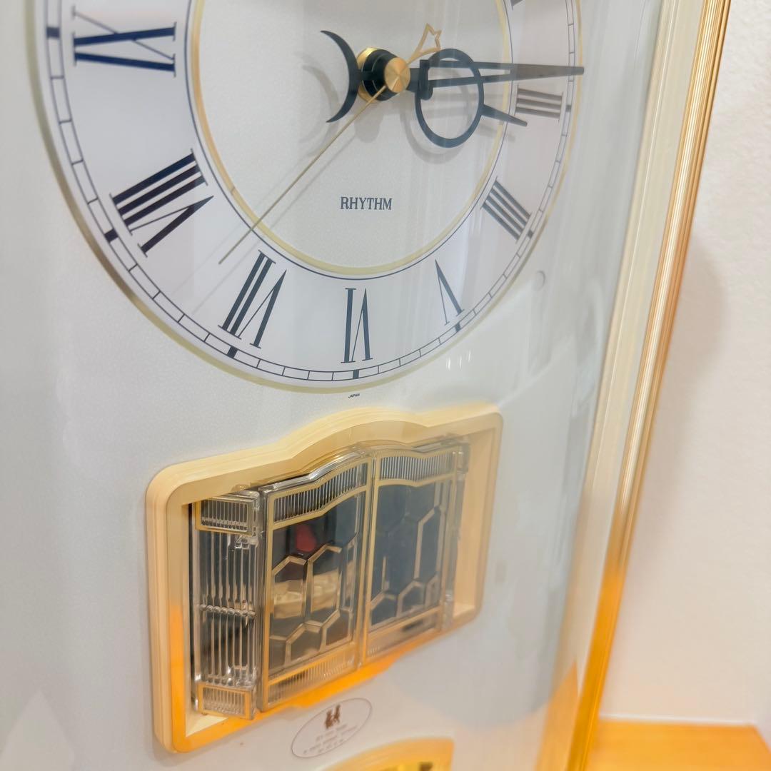 動作良好　リズム時計工業　スモールワールド　4RH655R置き時計