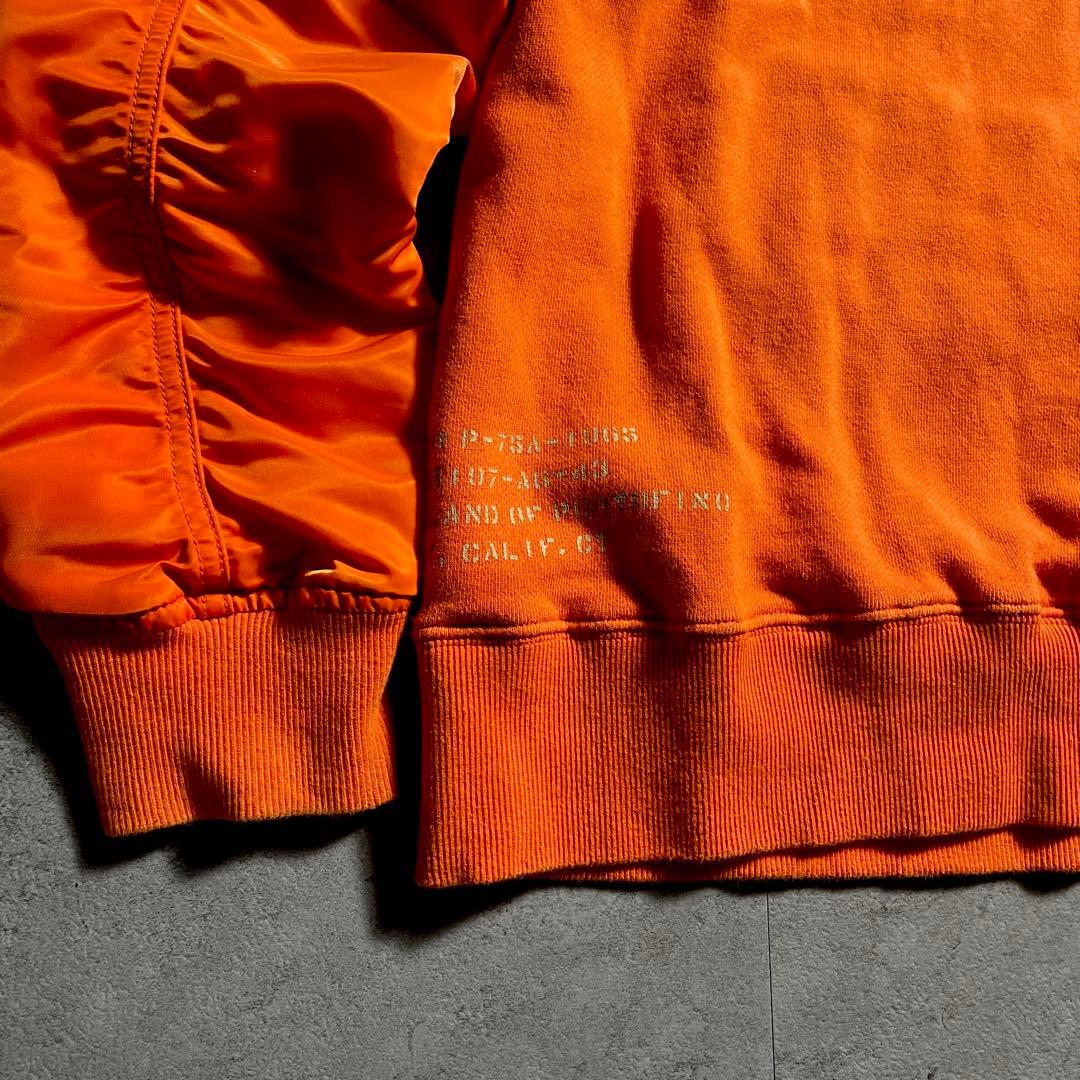 希少✨️ AVIREX MA-1 オレンジ XL ワッペン 刺繍 ブルゾン