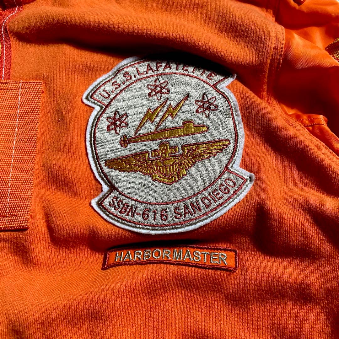 希少✨️ AVIREX MA-1 オレンジ XL ワッペン 刺繍 ブルゾン