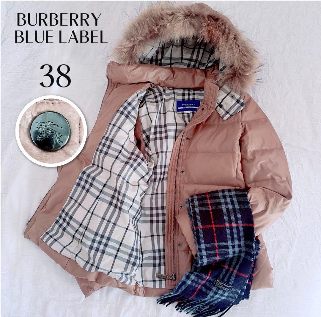 【バーバリー】極美品✨ダウンジャケット y2k ノバチェック ラクーンファー
