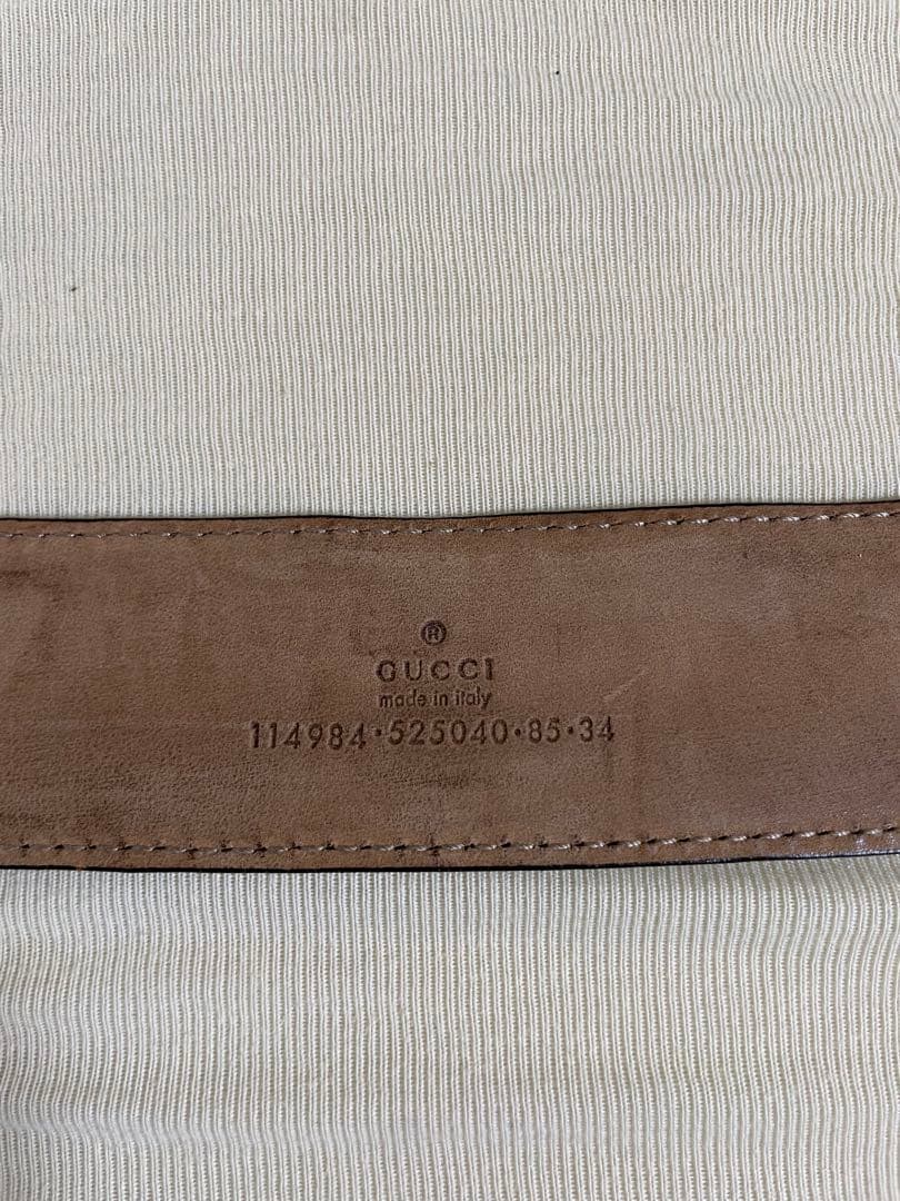 GUCCI ダークブラウン ベルト GGロゴ 95センチ　正規品