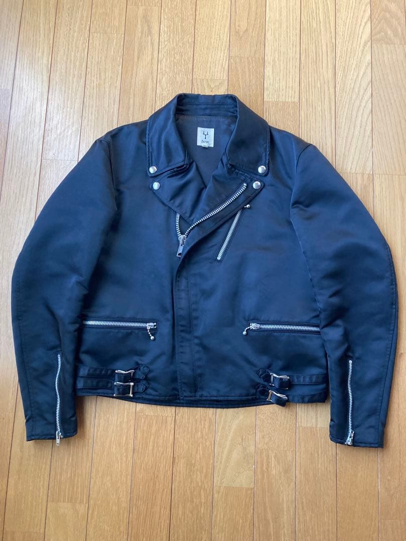 シ*プ様 Scye ナイロン/コットン ダブルライダースジャケット/GLOBE