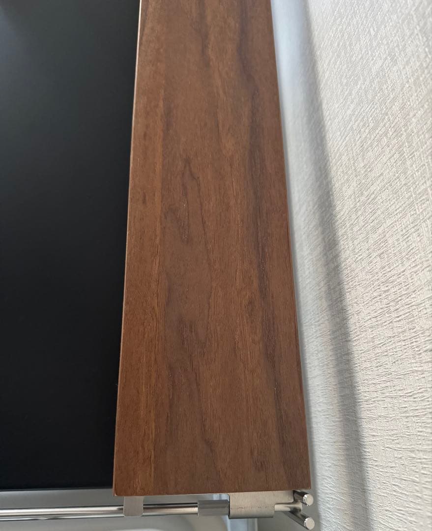 s*b様 無印良品ステンレスユニットシェルフ84cm★ダークグレー×ウォールナッ