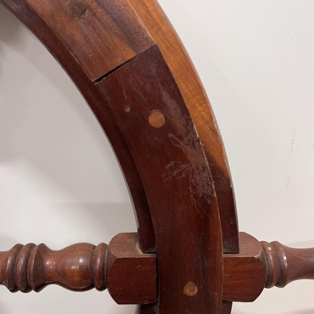 K◆木製 船舵 アンティーク 舵輪 ハンドル インテリア オブジェ