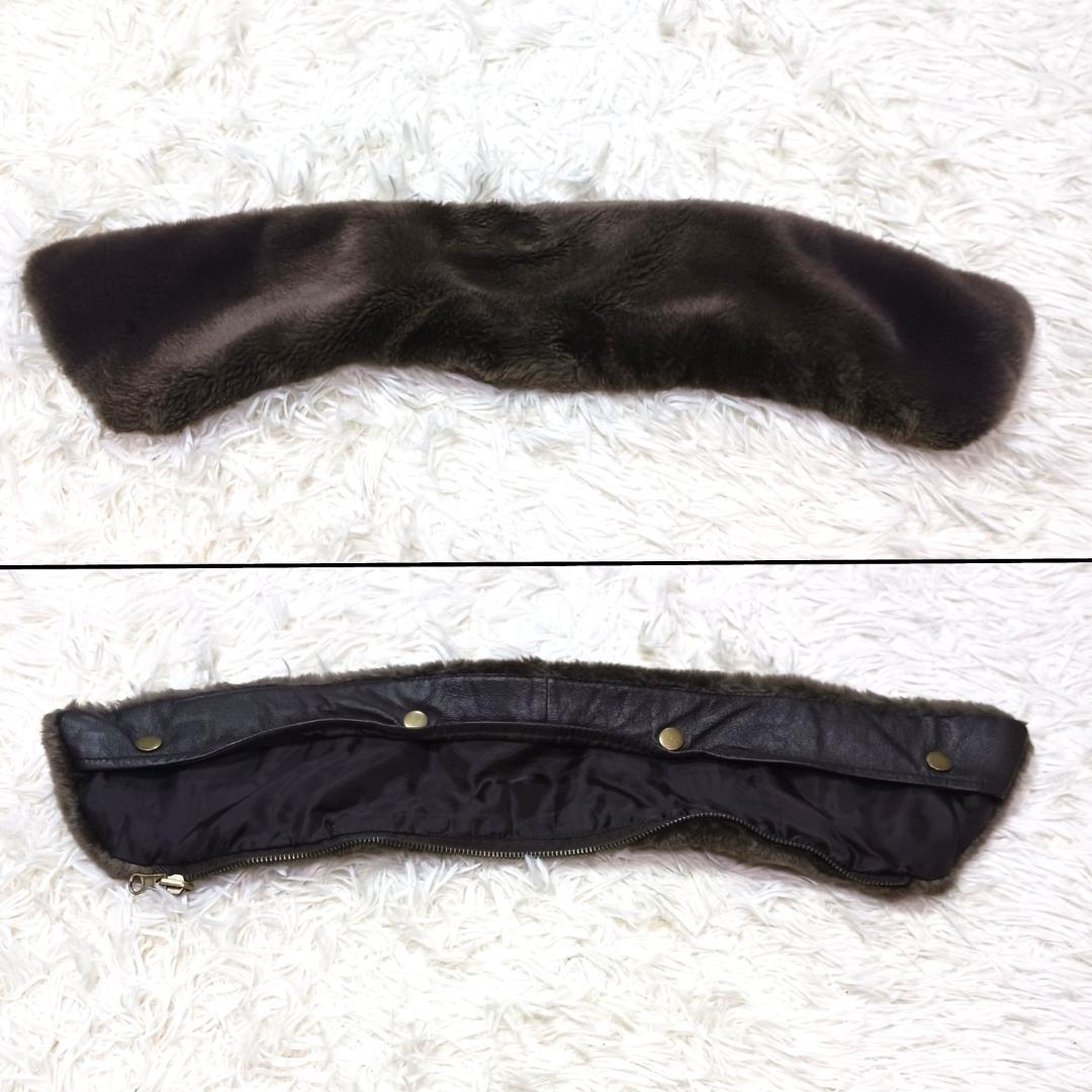 人気✨　フライトジャケット　g1　レザー　ブルゾン　短丈　ボア　豚革　茶色　M