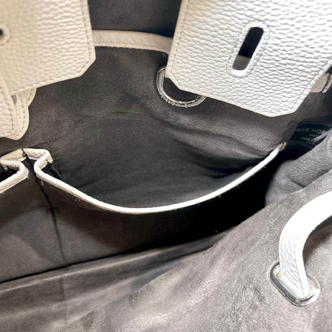 PELLE MORBIDAペッレモルビダ レザートートバッグホワイト A4収納可