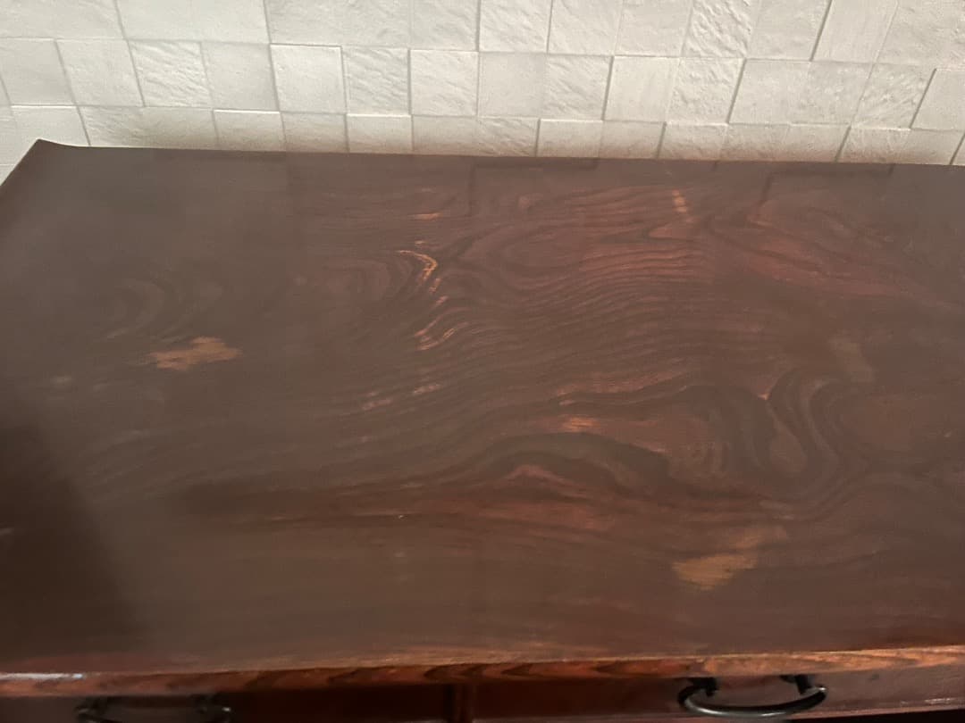 本日まで　欅の一枚板の文机　無垢一枚板　ちゃぶ台　玉杢目