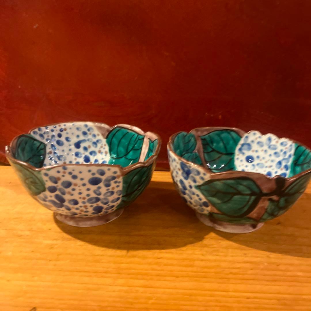 正木春蔵 紫陽花文鉢10客 共箱無し