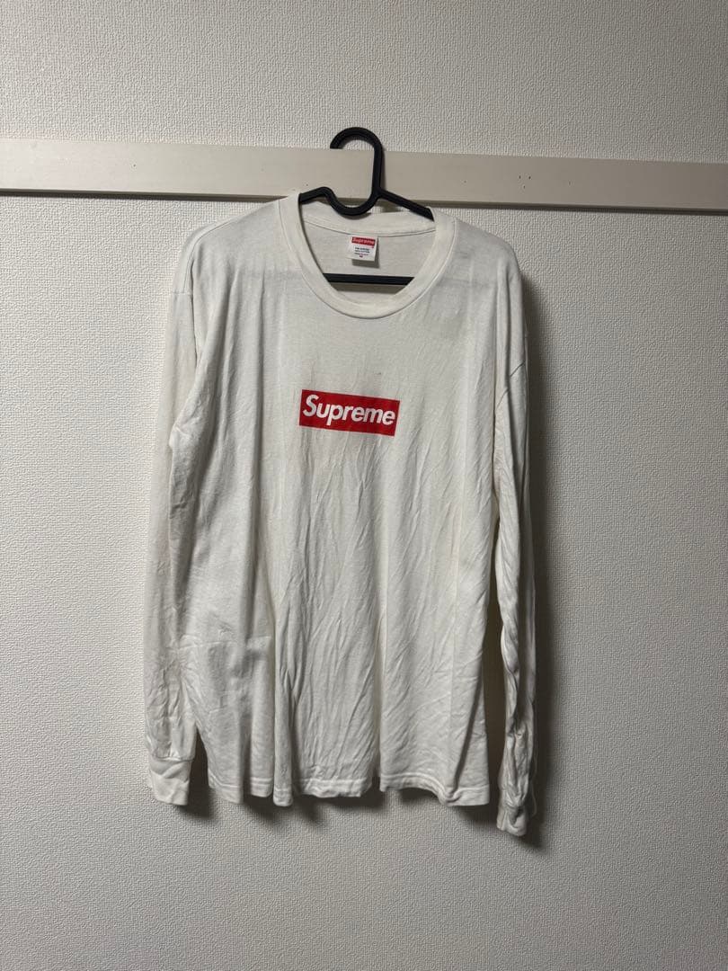Supreme box ロゴ長袖Tシャツ M ホワイト