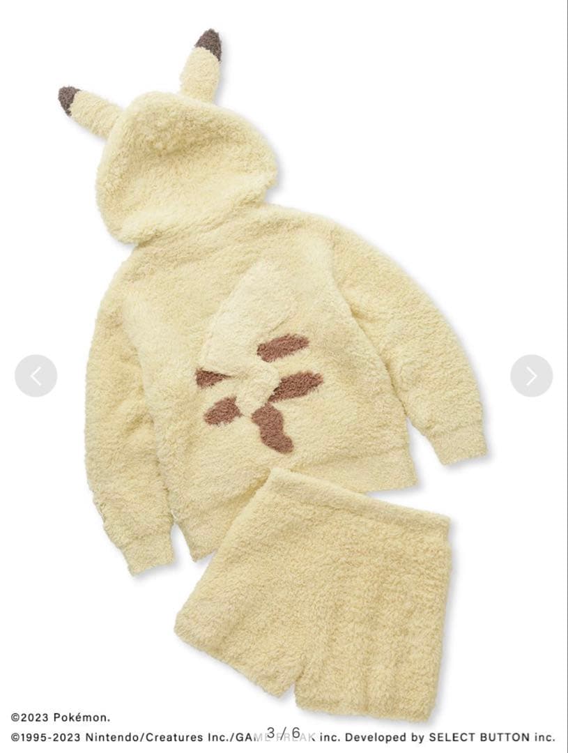 gelato pique ピカチュウパーカ&ショートパンツセット