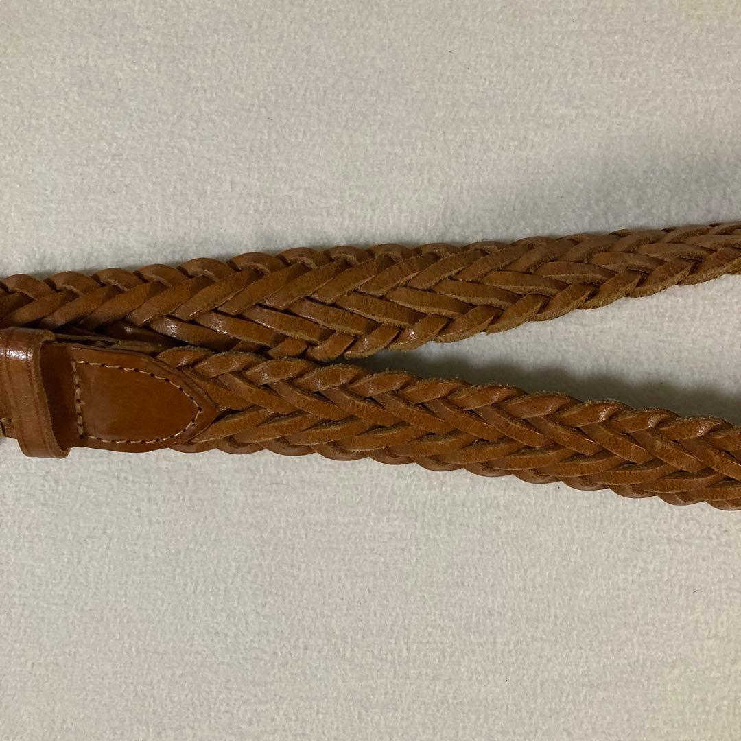 希少40 大きいサイズ ホワイトハウスコックス メッシュベルト ライトブラウン