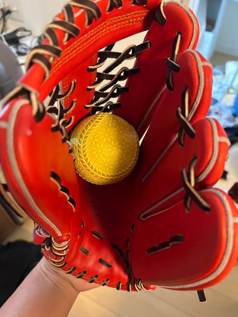 ZETT プロステイタス 軟式グローブ ディープオレンジ