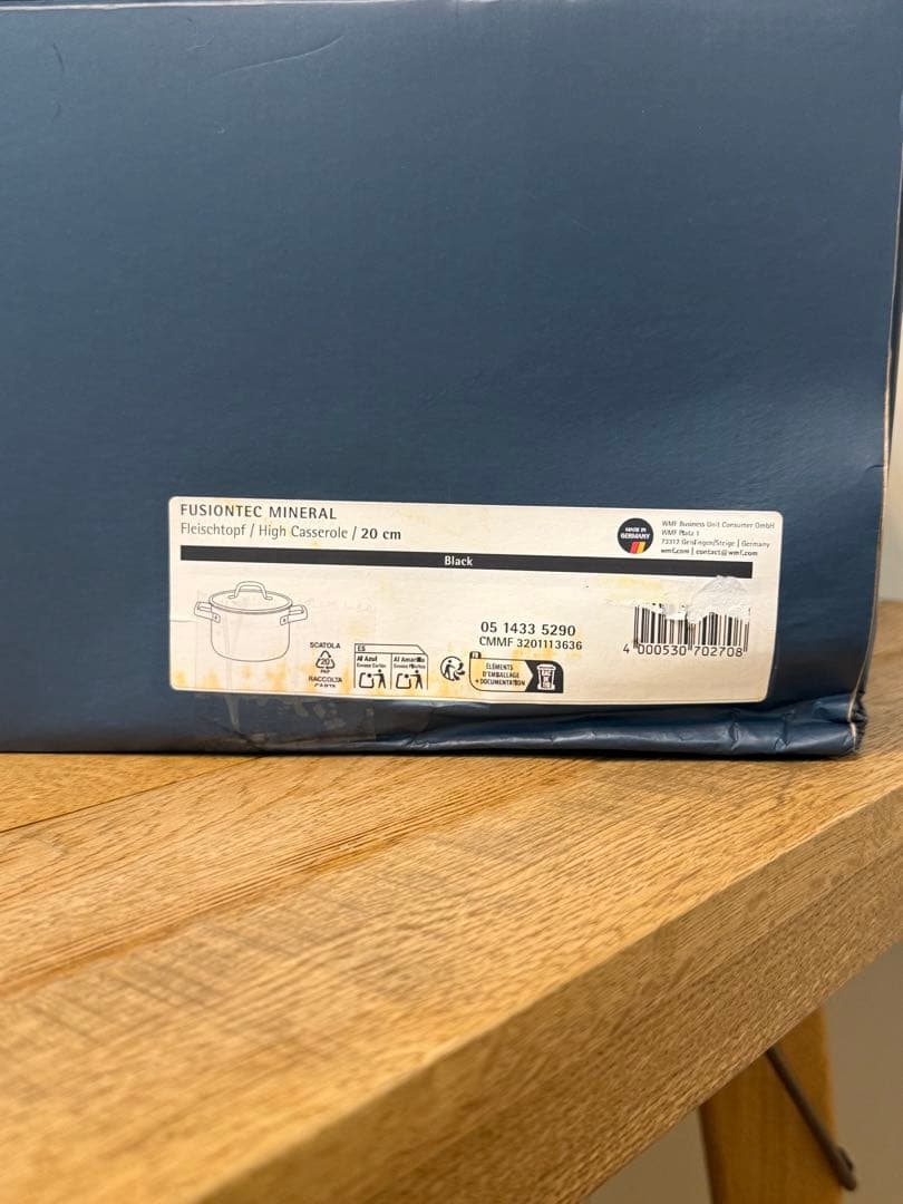 新品 フュージョンテック ミネラル ハイキャセロール 20cm BL