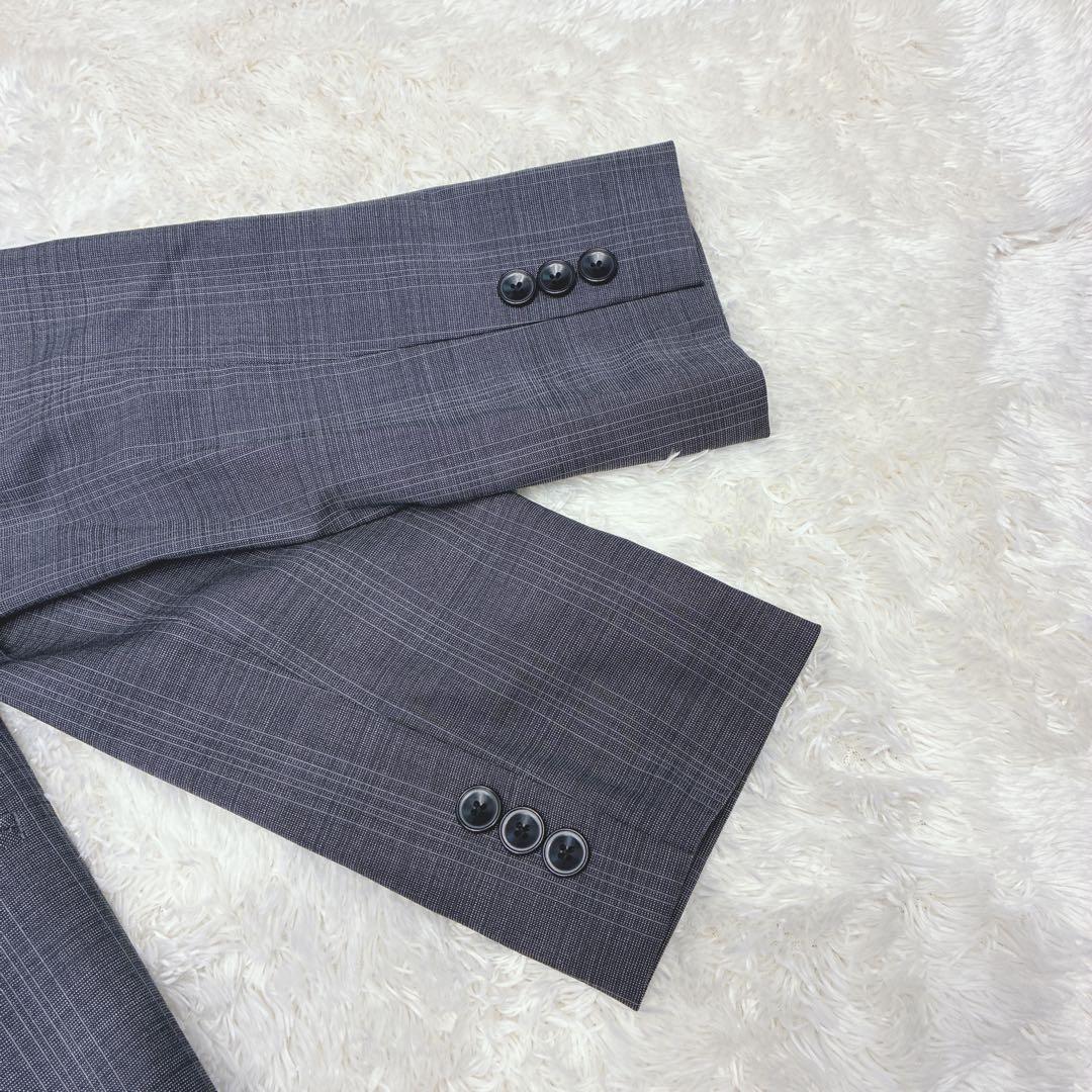 【美品】ヒルトン パンツスーツ 13号 大きいサイズ スーパー110'S