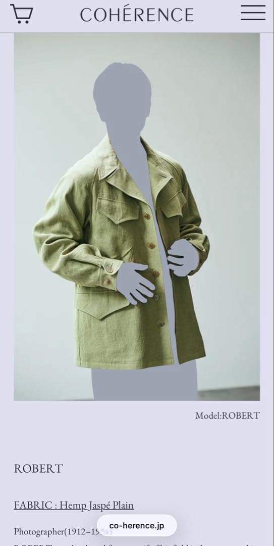 新品　COHERENCE Robert サイズL コヒーレンス