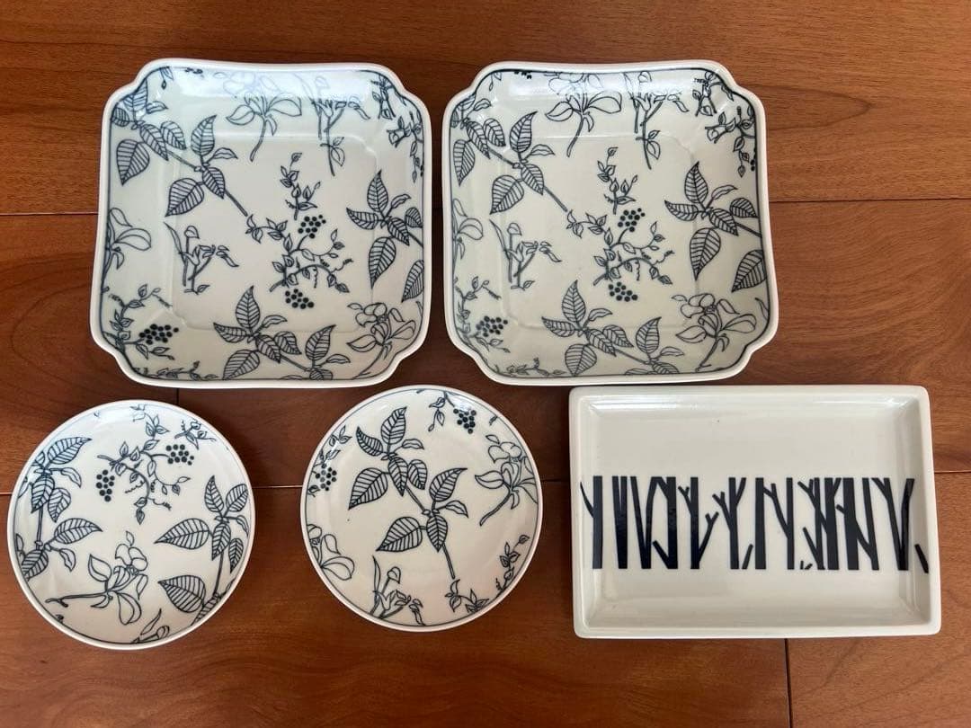 scope 東屋　花柄 陶器皿 5点セット