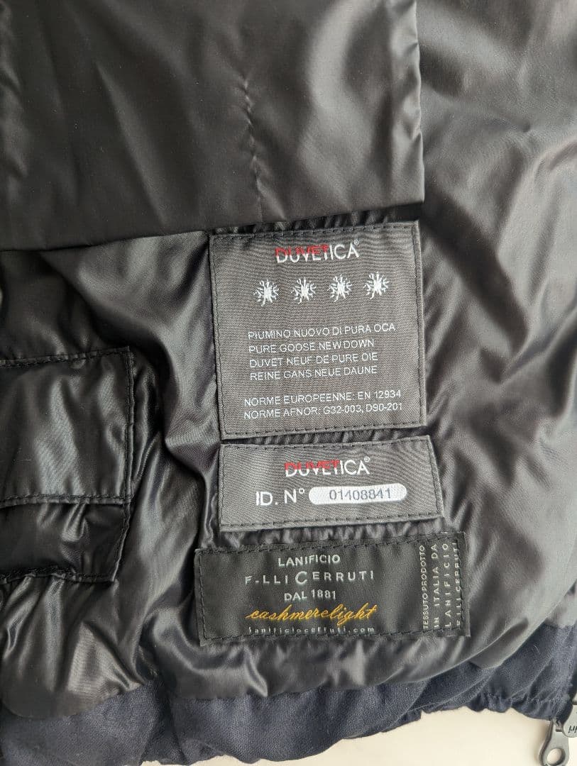 【美品】井川遥着用 デュベティカ カシミヤ ダウンTHIADUE ネイビー 38