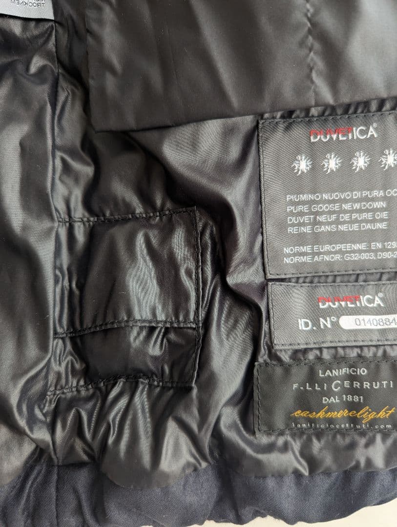 【美品】井川遥着用 デュベティカ カシミヤ ダウンTHIADUE ネイビー 38