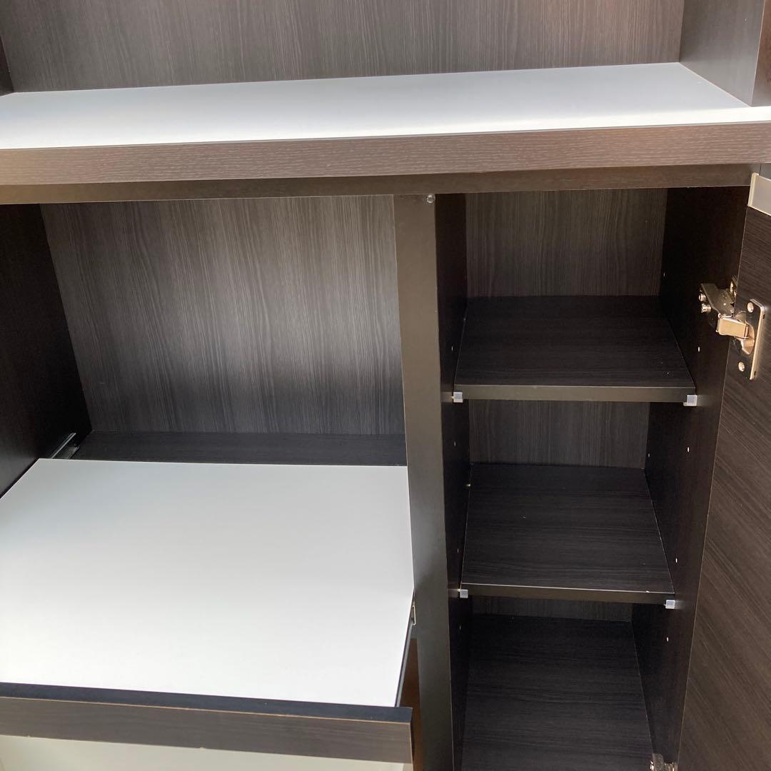 なお☆マンションOKのキッチンボードなんと奥行45cm組立なしスグクル
