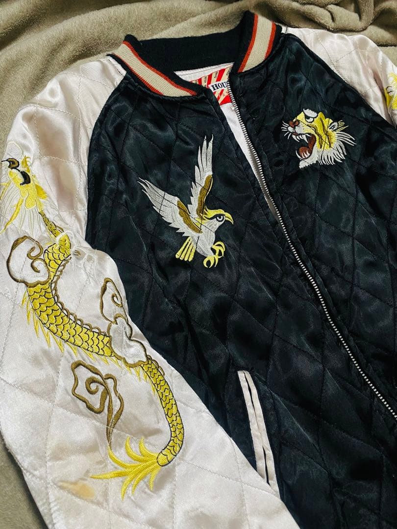 HOUSTON 日本限定 龍 スカジャン unisex vintage レーヨン