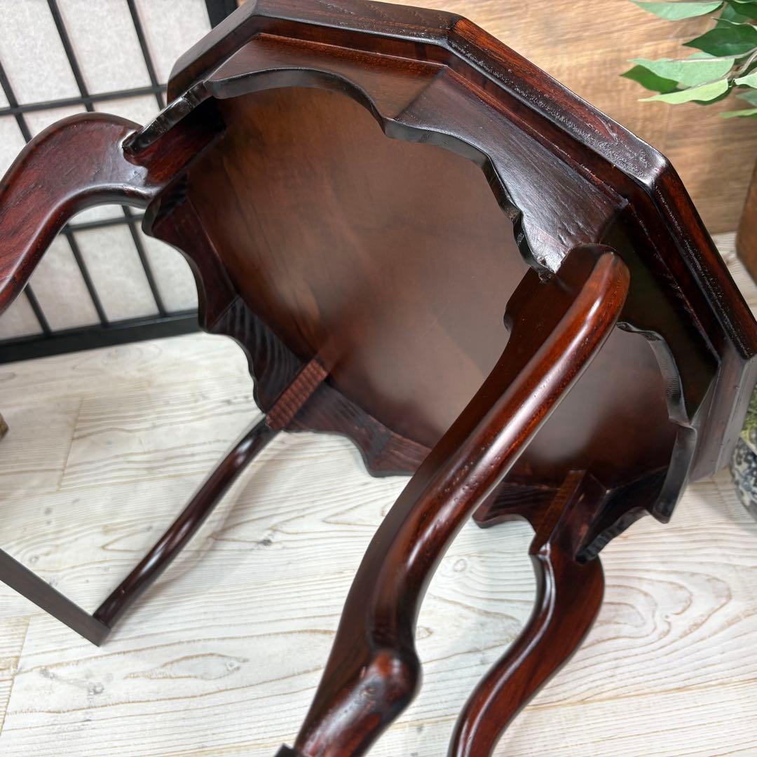 李朝韓国中国韓流レトロデザイン12角お膳ティーテーブル角ソバン、ミニ飾り台