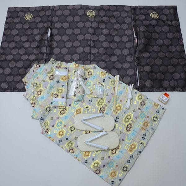七五三 5歳 5才 新品 羽織 袴 着物セット 日本製 おりびとNO22795