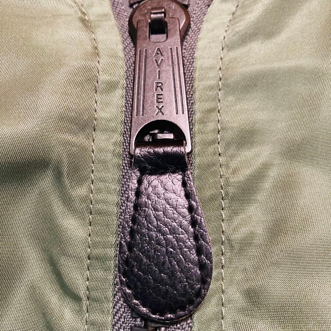 AVIREX MA-1 3L スカジャン ミリタリー 刺繍 ワッペン カーキ