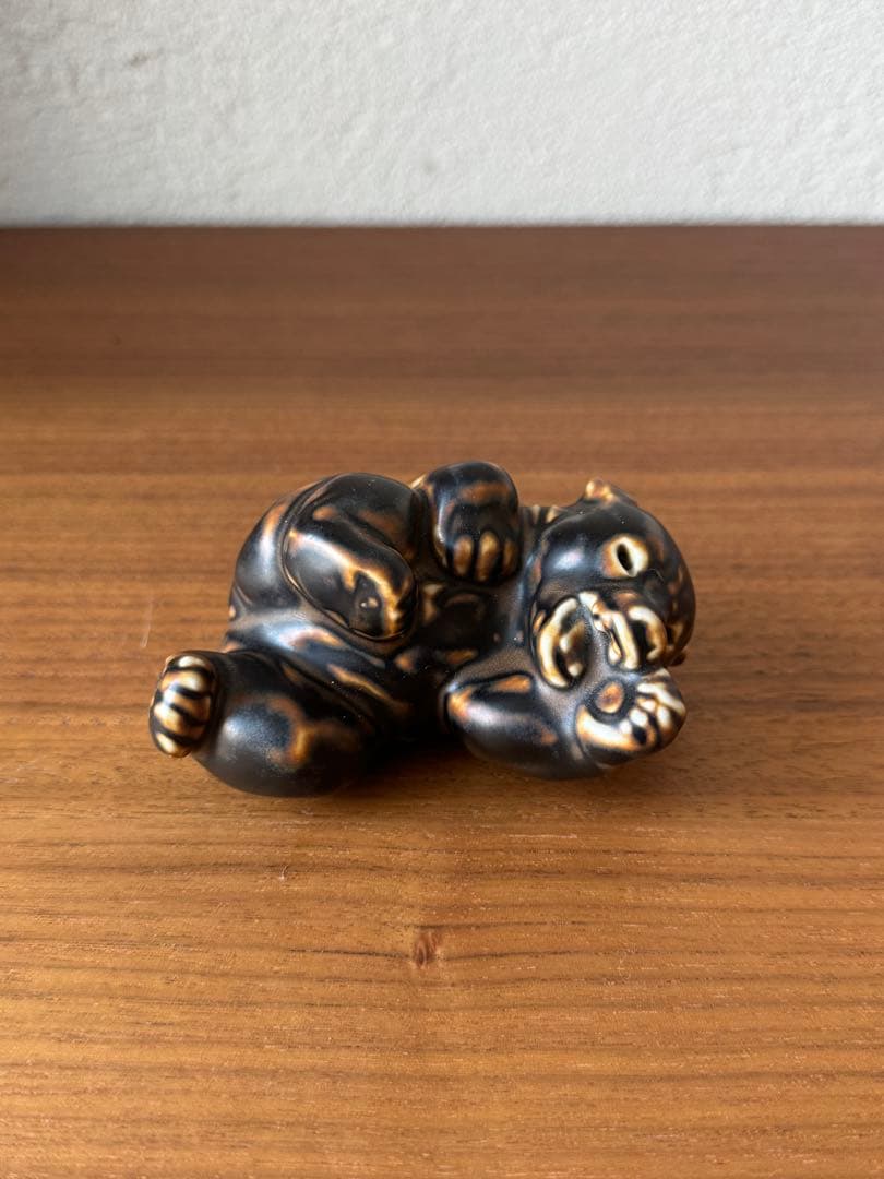 希少1940年代 ロイヤルコペンハーゲン 仰向けの子熊 21432