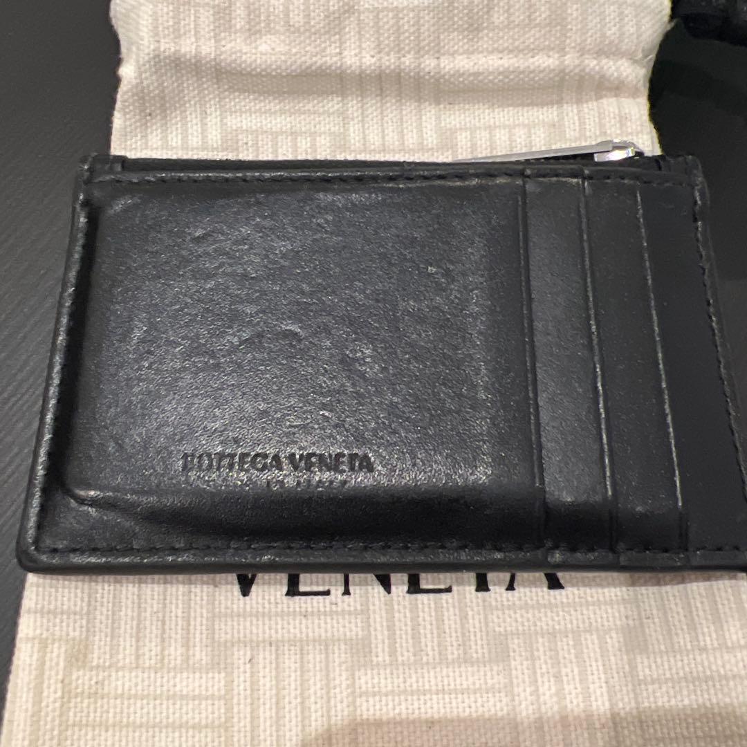 BOTTEGA VENETA ブラックレザー　小銭・カードケース