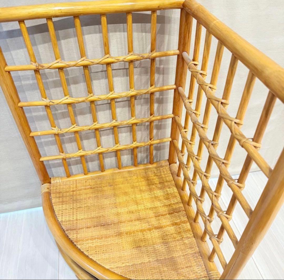 ラタン/籐/ハンガーラック/コーナーラック/ハンガー2本とフック2本付き！