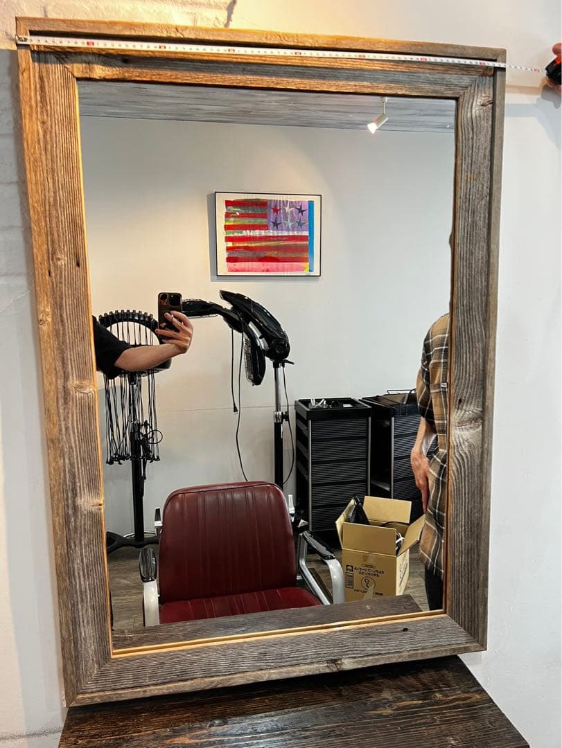 GALLUP 木製ミラー　アンティーク ギャラップ