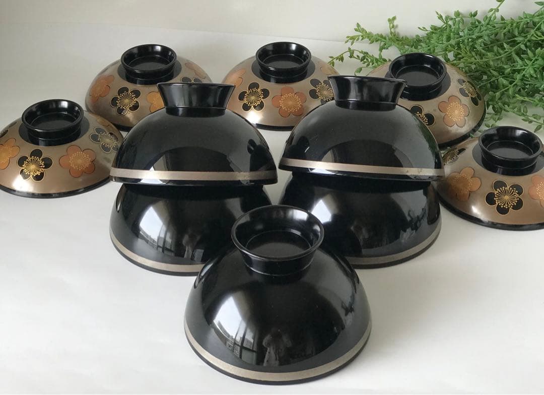 特製　能登輪島塗 蒔絵 木製　蓋付椀 煮物椀　吸物椀　5客セット　共箱