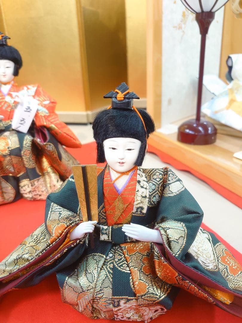 ●金襴衣装五人囃子●　ごにんばやし　おひなさま　新品