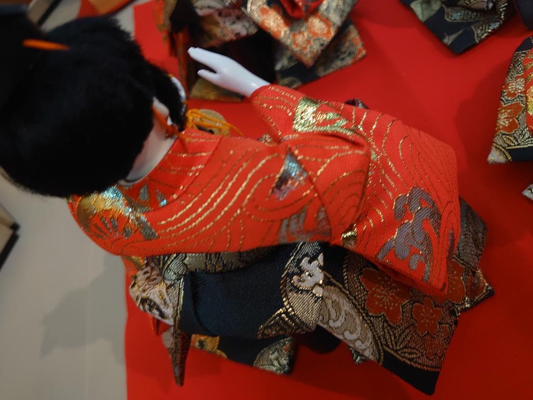 ●金襴衣装五人囃子●　ごにんばやし　おひなさま　新品