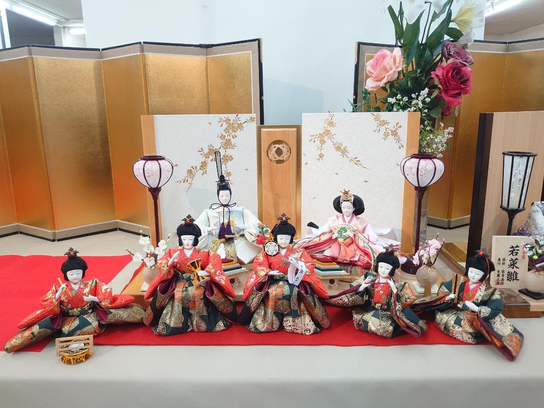 ●金襴衣装五人囃子●　ごにんばやし　おひなさま　新品